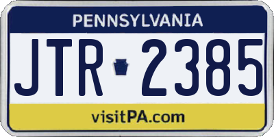 PA license plate JTR2385