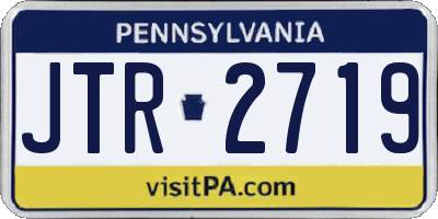 PA license plate JTR2719