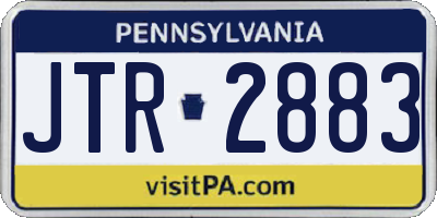 PA license plate JTR2883