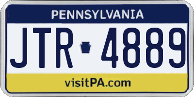 PA license plate JTR4889