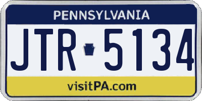 PA license plate JTR5134