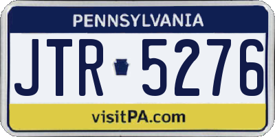 PA license plate JTR5276