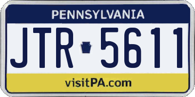 PA license plate JTR5611