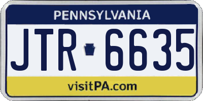 PA license plate JTR6635
