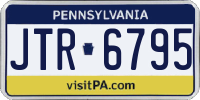 PA license plate JTR6795