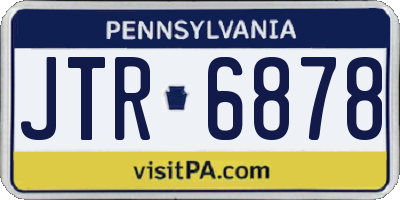 PA license plate JTR6878