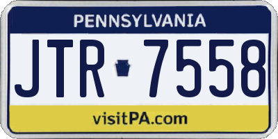 PA license plate JTR7558