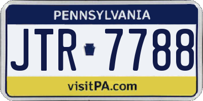 PA license plate JTR7788