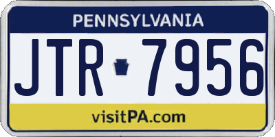 PA license plate JTR7956