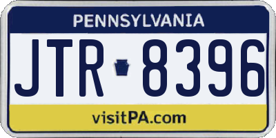 PA license plate JTR8396