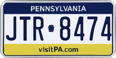 PA license plate JTR8474