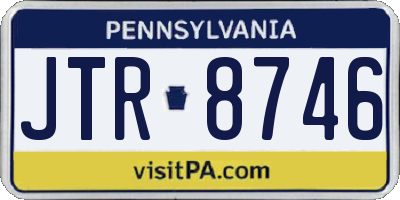 PA license plate JTR8746