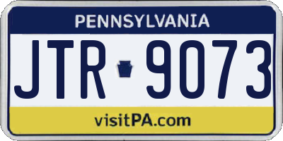 PA license plate JTR9073