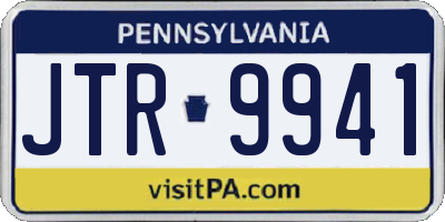 PA license plate JTR9941