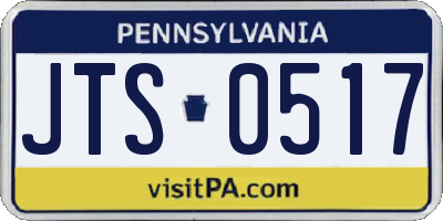 PA license plate JTS0517
