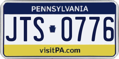 PA license plate JTS0776