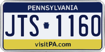 PA license plate JTS1160