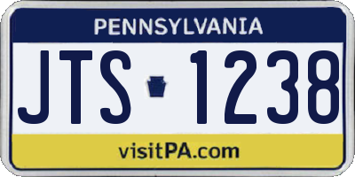PA license plate JTS1238