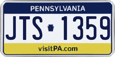 PA license plate JTS1359