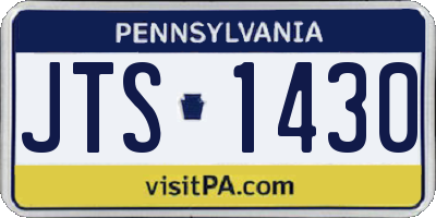 PA license plate JTS1430