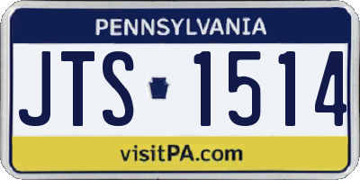 PA license plate JTS1514