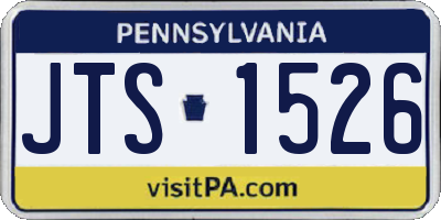 PA license plate JTS1526