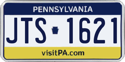 PA license plate JTS1621