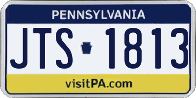PA license plate JTS1813