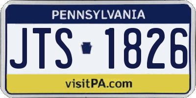 PA license plate JTS1826