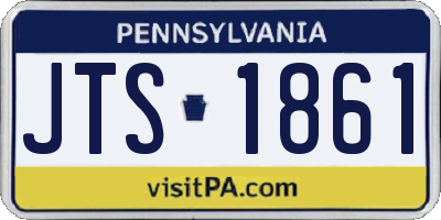PA license plate JTS1861