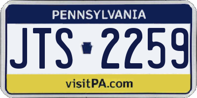 PA license plate JTS2259