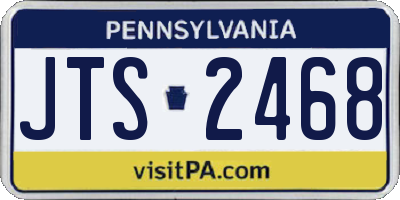 PA license plate JTS2468