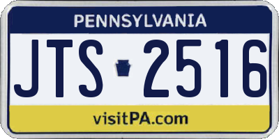PA license plate JTS2516