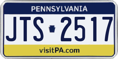 PA license plate JTS2517