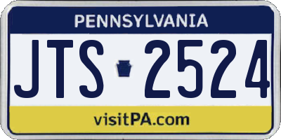 PA license plate JTS2524
