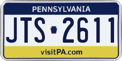 PA license plate JTS2611