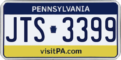 PA license plate JTS3399