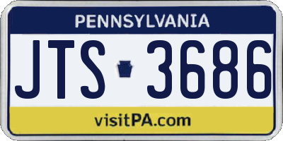 PA license plate JTS3686