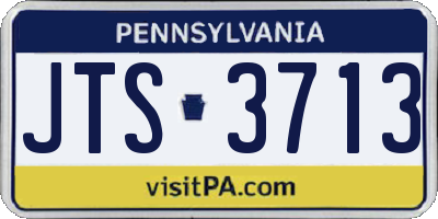PA license plate JTS3713