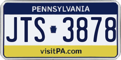 PA license plate JTS3878