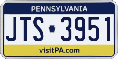 PA license plate JTS3951
