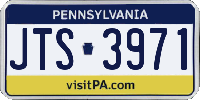 PA license plate JTS3971