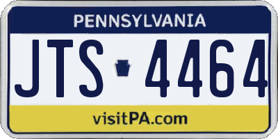 PA license plate JTS4464
