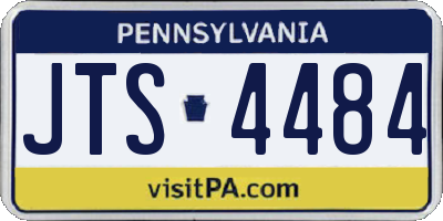 PA license plate JTS4484