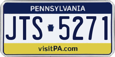 PA license plate JTS5271