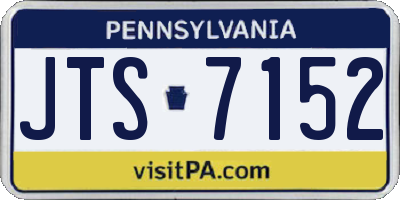 PA license plate JTS7152