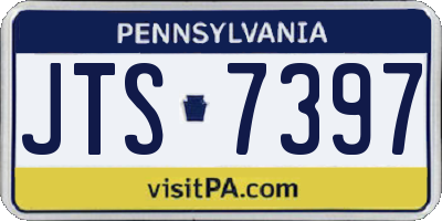 PA license plate JTS7397