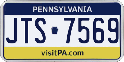 PA license plate JTS7569