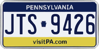 PA license plate JTS9426