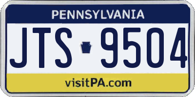 PA license plate JTS9504